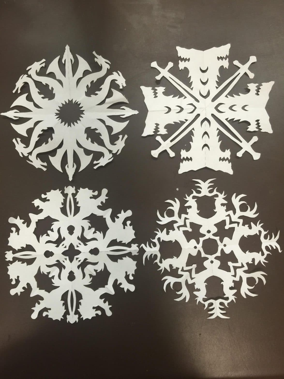 Make your own Game of Thrones snowflakes