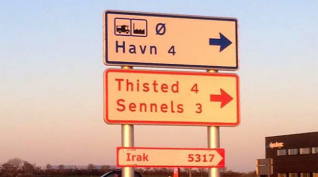 ‘Prank’ road signs show refugees the way home
