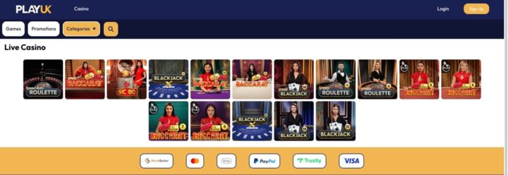 Playuk casino review 4 Playuk casino review live dealer lobby